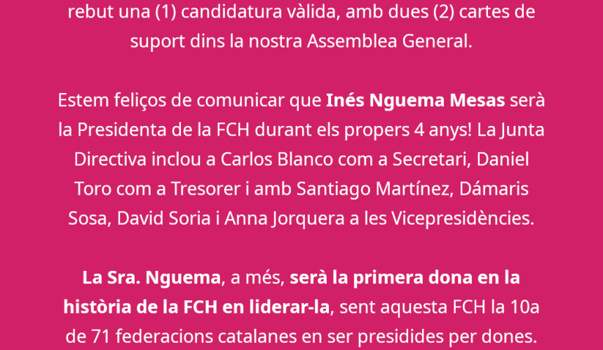 Nova Junta Directiva 2026-2030